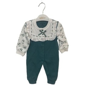 Resim Aziz Bebe Kurdaleli Fiyonklu Fisto Yakalı Kız Bebek Tulum 6905 001 
