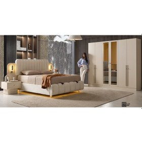Resim Floransa Mdf Yatak Odası Takımı Modüler Dolaplı 