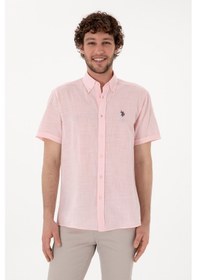 Resim U.s. Polo Assn. Erkek Açık Pembe Gömlek Kısa Kollu 50306324-vr078 Acık Pembe Açık Pembe 
