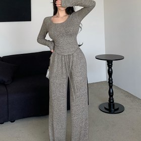 Resim Kadınlar için Rahat Uzun Kollu Yuvarlak Yaka Dar Kesim Tulum, Cep Detaylı - Düz Renk Kahverengi, Ev veya Boş Zamanlar için Rahat Polyester Sonbahar / Kış Kıyafeti, Günlük Giyim | Rahat Kesim Tulum | Polyester Kumaş 