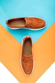 Resim Ducavelli Ritzy Hakiki Deri Süet Erkek Günlük Ayakkabı Loafer Ayakkabı 