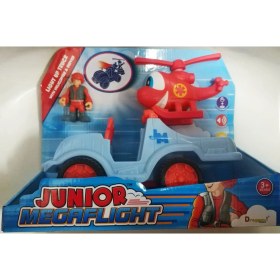 Resim Dragon-I Toys Junior Megaflight Kırmızı Helikopter ve Kamyon D16932001 