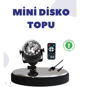 Resim Epilons Ses Duyarlı Mini Disko Küre Lamba 