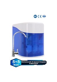 Resim Sumarkt S-max 10 Aşamalı 12 Lt Metal Tanklı Süper Sarım Membran Teknolojili Mineralli Su Arıtma Cihazı 