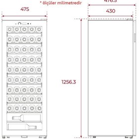 Resim Teka RVF 10051 GBK, 51 Şişe Kapasiteli Solo Şarap Dolabı 