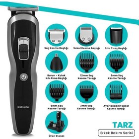 Resim Goldmaster GM-8104 Tarz 9in1 Erkek Tıraş Bakım Seti 