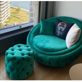 Resim Mododizayn Modo Berjer - Tekli Berjer Ve 45cm Lik Puf 