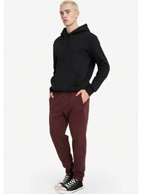 Resim Defacto Regular Fit Beli Bağcıklı İçi Yumuşak Tüylü Paçası Lastikli Baskılı Fermuar Cepli Eşofman Altı Y5511az25aubr230 Bordo-br230 