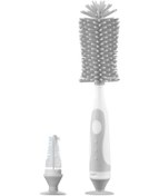 Resim Vkemall Silikon Biberon Fırçası Seti: Çift Fonksiyonlu, Ayrılabilir, Durağan Tabanlı, 360 Döner, Emzik Ve Biberon Temizliği - Gri 