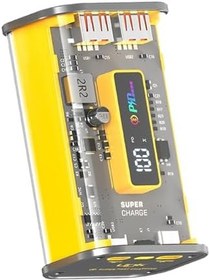 Resim LinkTech C122 10000 mAh PD 22.5W Şeffaf Tasarım Powerbank Sarı 