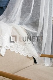 Resim Etek Damakslı Desen Seyrek Pileli Tül Perde, 400 x 260 