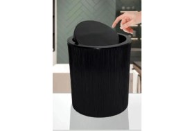 Resim 6 Lt Çizgili Yuvarlak Mutfak ve Banyo Çöp Kovası 