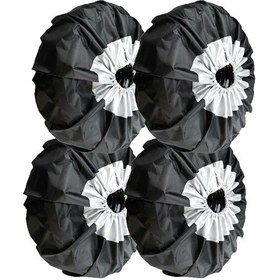 Resim 4 Adet Lastik Kapakları Yedek Lastik Kılıf Seti Su K21078-4 