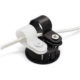 Resim 30Mm R Tipi Kelepçe Plastik Kablo Klipsi - Kablo Toplayıcı Beyaz 