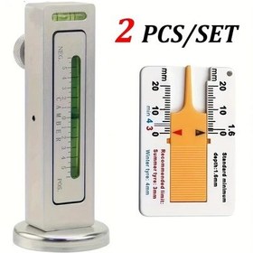 Resim Xuweiwei 2 Adet Evrensel Manyetik Kamber Ayar Ölçer Seti - Araç Bakım Ve Lastik Tamir İçin 