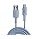 Resim Juo 66W USB-A to USB Type-C Silikon Hızlı Şarj ve Data Kablosu Mavi 1 Metre 