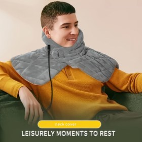 Resim 3 Sıcaklık Ayarlı ve 4 Zamanlayıcı Seçeneği Olan USB Boyun Isıtıcısı - Ayarlanabilir Isı Kontrolü, USB ile Çalışan Taşınabilir Boyun Isıtıcısı Erkekler ve Kadınlar için, Ev, Ofis, Seyahat için Ergonomik Tasarım - İdeal Tatil Hediyesi, Boyun Isıtıcısı, Modern Isıtıcı 