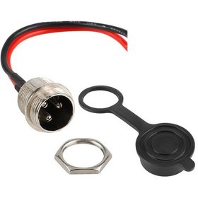 Resim Scooter Şarj Konnektörü 3 Pin Kapaklı Su Geçirmez 