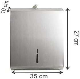 Resim Paslanmaz Çelik Z Katlama Kağıt Havluluk Dispenseri 400'lü 