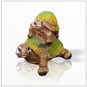 Resim M3 Büyük Ebat Dış Mekan Iç Mekan Detaylı Kaplumbağa Biblo Heykel Yeşil 