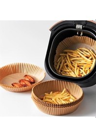 Resim Coofbe 50 Adet Yanmaz Yapışmaz Airfryer Pişirme Kağıdı Phılıps Xıaomı Tefal Karaca Pişirme Kağıdı 