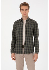 Resim U.s. Polo Assn. Erkek Açık Haki Gömlek Desenli 50308482-vr183 Acık Hakı 