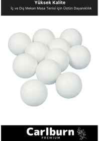 Resim Premium Seri Çantalı Kaliteli Masa Tenisi Etkinlik 60 Adet Beyaz Canlı Pinpon Topu 