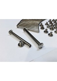 Resim 5 CM Dosya Klasör Menü Kartela Vidası Nikel Inox Renk 