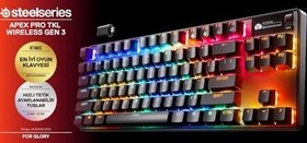 Resim SteelSeries Apex Pro TKL Wireless Gaming Klavye Gen 3 - UK 