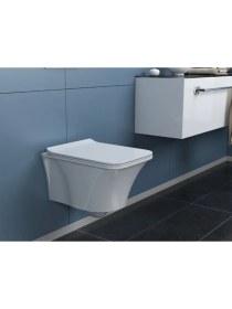 Resim Turkuaz Seramik Cerastyle Ibiza Rimless Asma Klozet + Yavaş Kapanır Kapak 