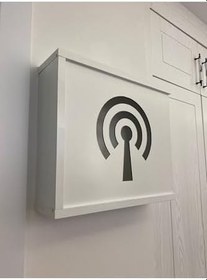 Resim Wifi Modem Saklama Kutusu 35 X 40 Cm Beyaz 