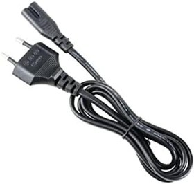 Resim 1.5mt 1.5 Metre Teyp Fişi 2 Pin Power Kablo 2 Uçlu Güç Kablosu Çift Oluklu 