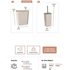 Resim Prima Nova Flip 2'li Banyo Seti - Bej Bej 