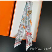 Resim Snapbuy Fransız Stil Kadın Eşarp - Kalp Tokalı, Tüy Desenli, Çok Fonksiyonlu Aksesuar Haki Xxs 