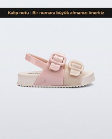 Resim Mini Melissa Cozy Pudra Krem Cırtlı Kız Bebek ve Çocuk Sandaleti | 22-30 Numara | Melflex® Vegan - 27 