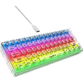 Resim Sones Hxsj V700t 61 Tuşlu Kablolu Membran Rgb Arkadan Aydınlatmalı Mekanik Klavye 