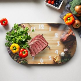 Resim Cozy Co: Temperli Cam Oval Kesme ve Sunum Tablası, Kesme Tahtası, Kesme Tablası, Sunumluk, CKT013 
