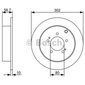 Resim Bosch 0986479318 Arka Fren Aynası Outlander 2.0 2.2 2.4 3.0 4wd 06-12 P4007 07-12 C-crosser 07-13 5x 
