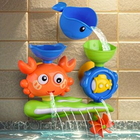 Resim Çocuklar için Banyo Oyuncakları, Emme Kupası ile Su Tekerleği, Dönen Fonksiyon, Banyo Oyuncakları ile Eğlenceli Banyo Anıları. 