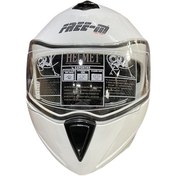 Resim Free-M FR-961 Güneş Vizörlü Çene Açılır Kask Beyaz 