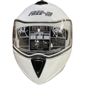 Resim Free-M FR-961 Güneş Vizörlü Çene Açılır Kask Beyaz 