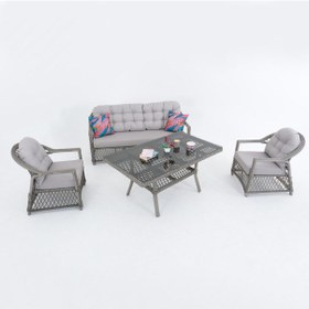 Resim Crystal Üçlü Rattan Bahçe Oturma Grubu Rehome 
