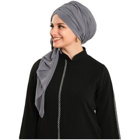 Resim Hürrem Bone Antrasit Pratik Hazır Geçmeli Bone Şal Şifon Drapeli 2507 25 antrasit 