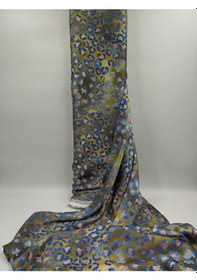 Resim Leopar Desenli Saten Viskon Kumaş 