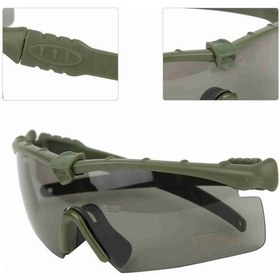 Resim Xindoker Askeri Mühimmat Korumalı Gözlük - Çöl Korumalı, Darbeye Dayanıklı, Askeri Yeşil, Cs Ve Atış Sporları İçin Haki 