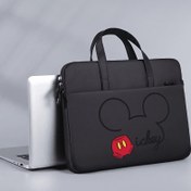 Resim Disney Mickey ve Minnie Mouse Defter Çantası, Bilgisayar Çantası, El Çantası | Ayarlanabilir Çekmece | Fermuarlı Kapatma | Ofis İçin İdeal 