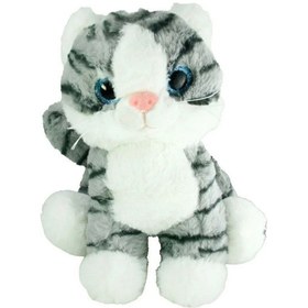 Resim Sevimli Peluş Kedi Uyku Arkadaşı Hediyelik 30 Cm Gri 