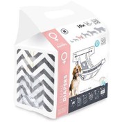 Resim M-Pets Diapers Dişi Köpek Külot Medium 10 lu Paket 