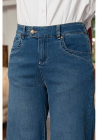 Resim Neways 1067-denim Bol Paça Pantolon Koyu Mavi Mavi 