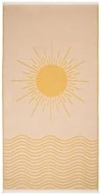 Resim Soft Sun Madness Peştamal - Ekru - 90X160 Cm 